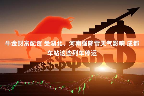 牛金财富配资 受湖北、河南强降雪天气影响 成都车站这些列车停运